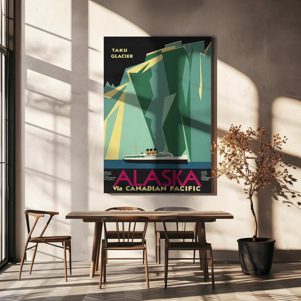 Alaska via det canadiske Stillehav. Taku-gletsjeren - Ingen grænse | Lærredsbilleder