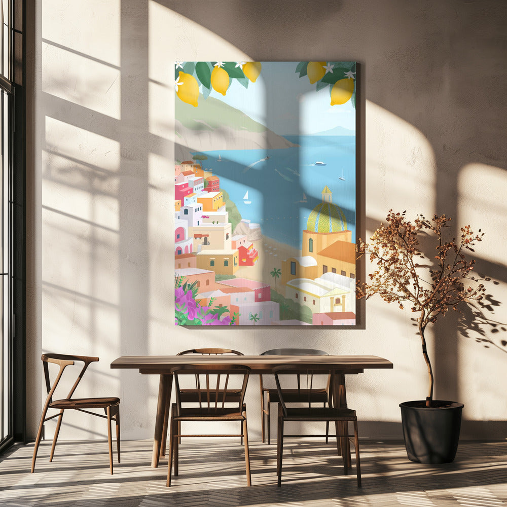Positano, Włochy | Wydruki na łótnie