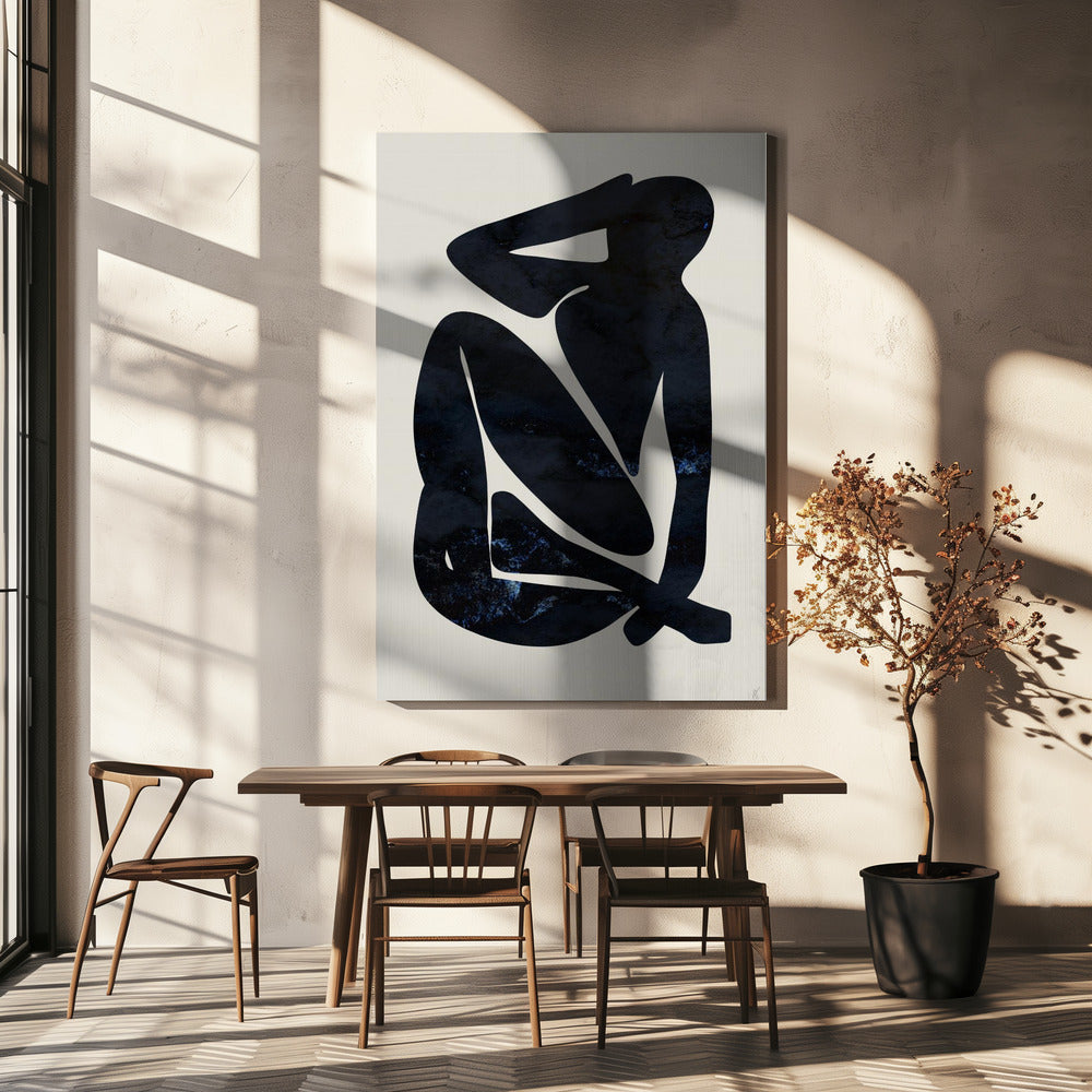 Tummansininen nainen | Canvastaulut