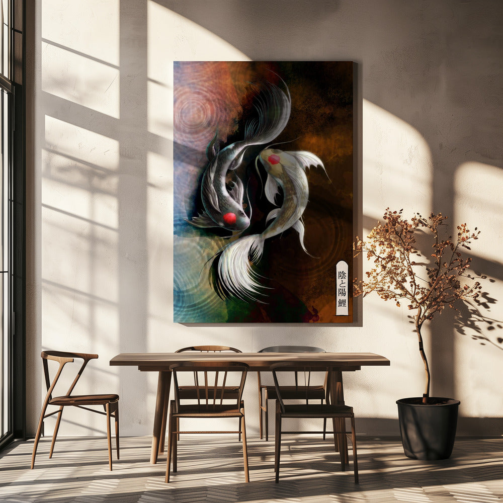 Ciemny Koi | Wydruki na łótnie