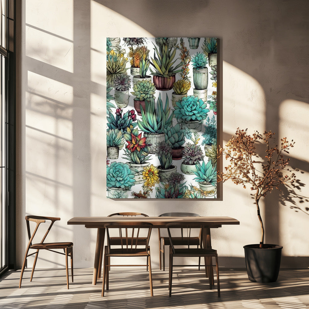 Succulents and cactus 14 POTTED FLORALS | Canvas