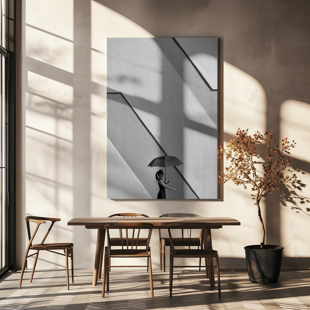Frau mit Regenschirm | Leinwand-Bilder