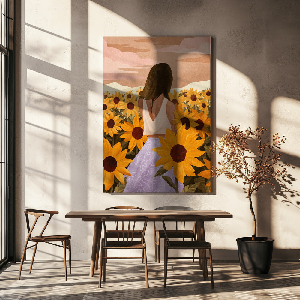 Sonnenblumenabende | Leinwand-Bilder