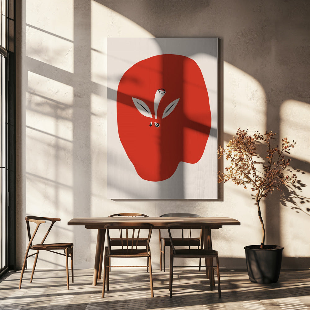 Großer roter Apfel | Leinwand