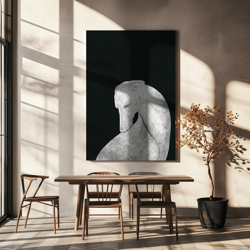 Vinttikoira mustavalkoinen | Canvastaulut