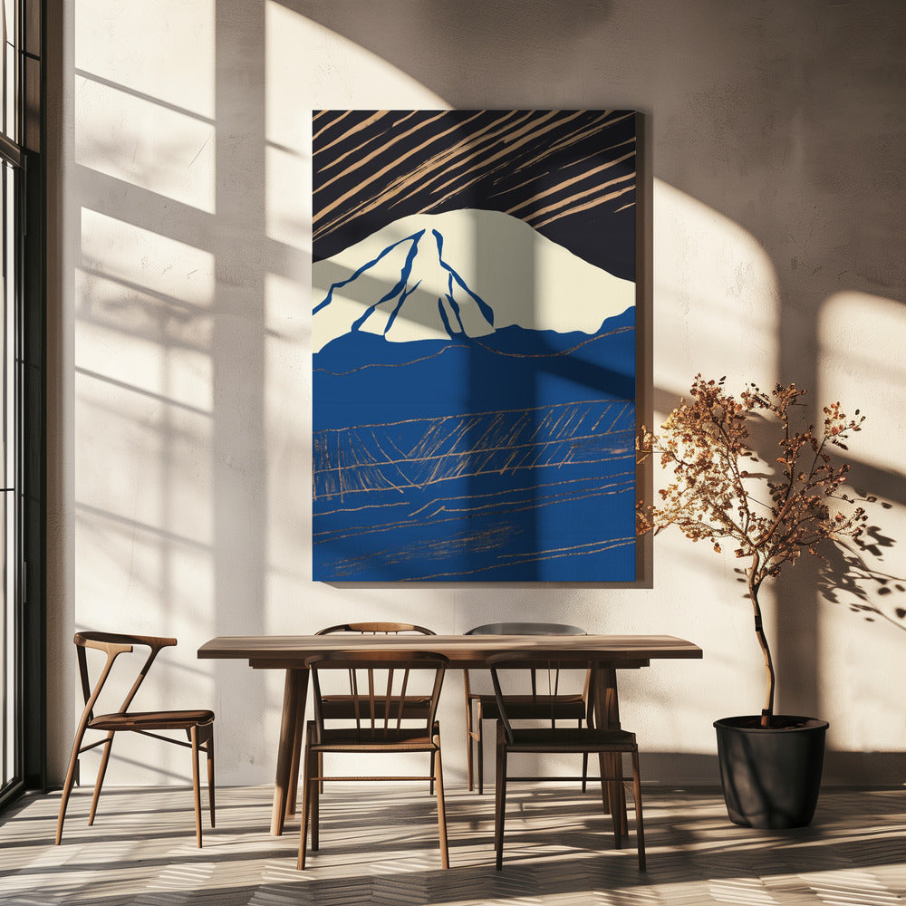 Snowy Mountain Glow | Canvas