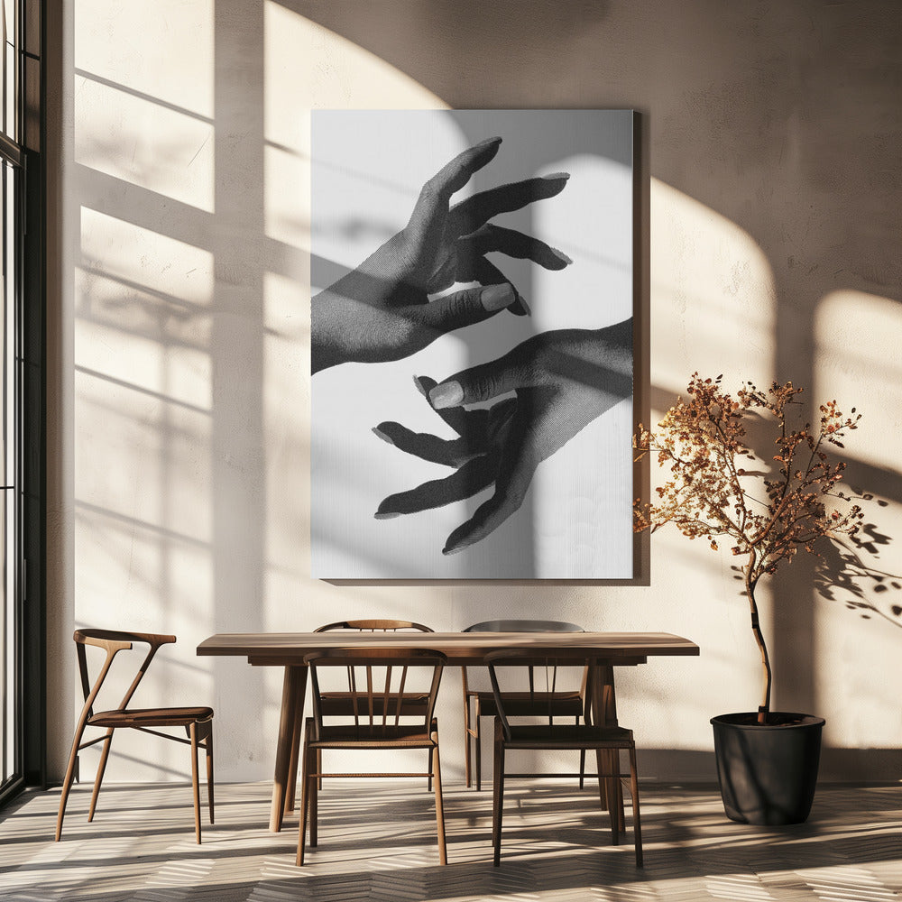 Kädet mustavalkoinen | Canvastaulut