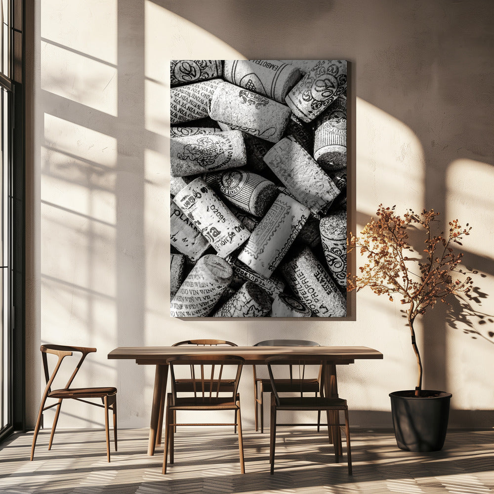 Wine 001 Bw | Canvas