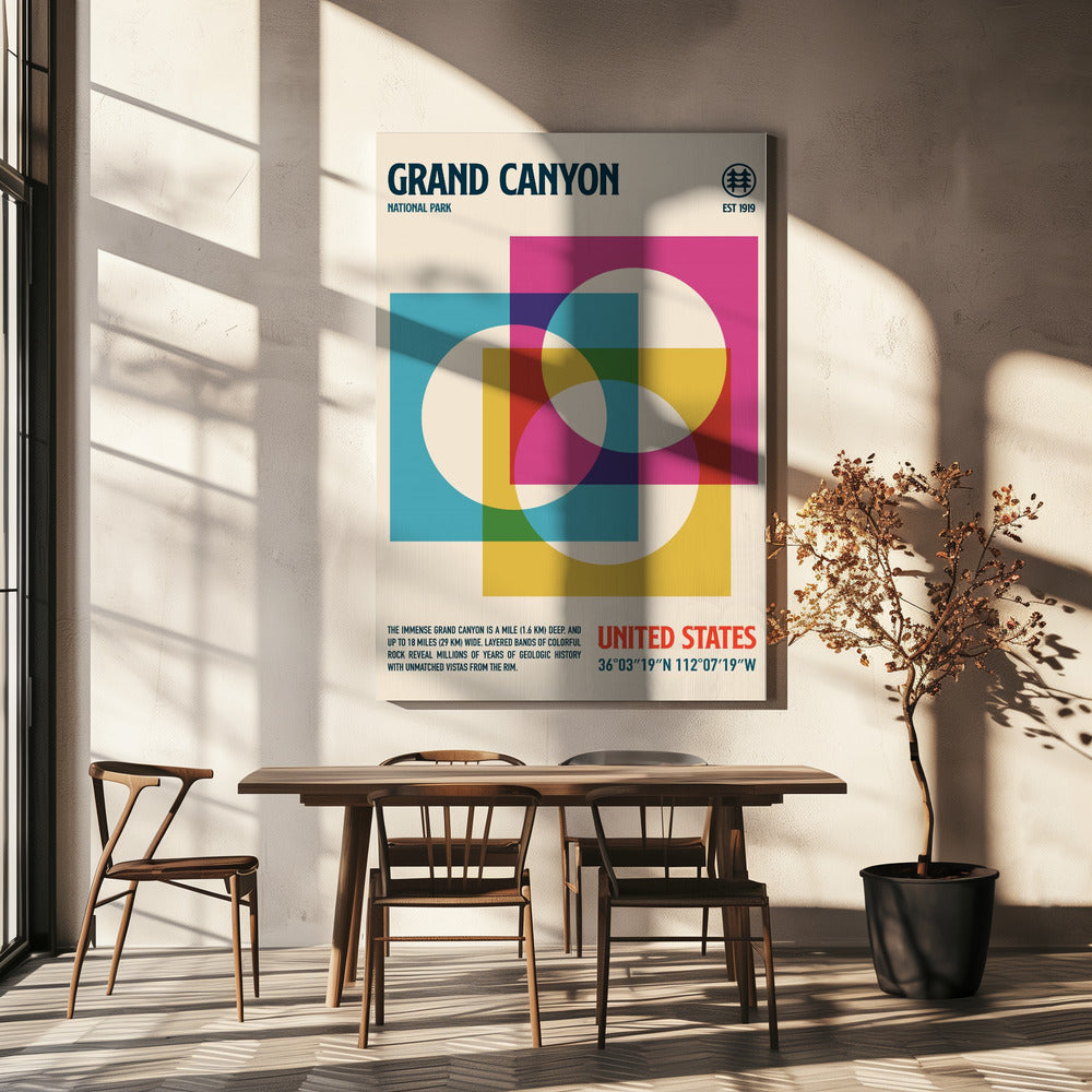 Grand Canyon National Park Travel Poster | Canvas