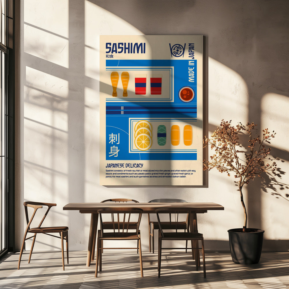 Sashimi japanilainen ruokakuva | Canvastaulut