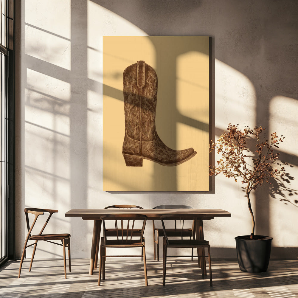 Brązowe buty kowbojskie | Wydruki na łótnie