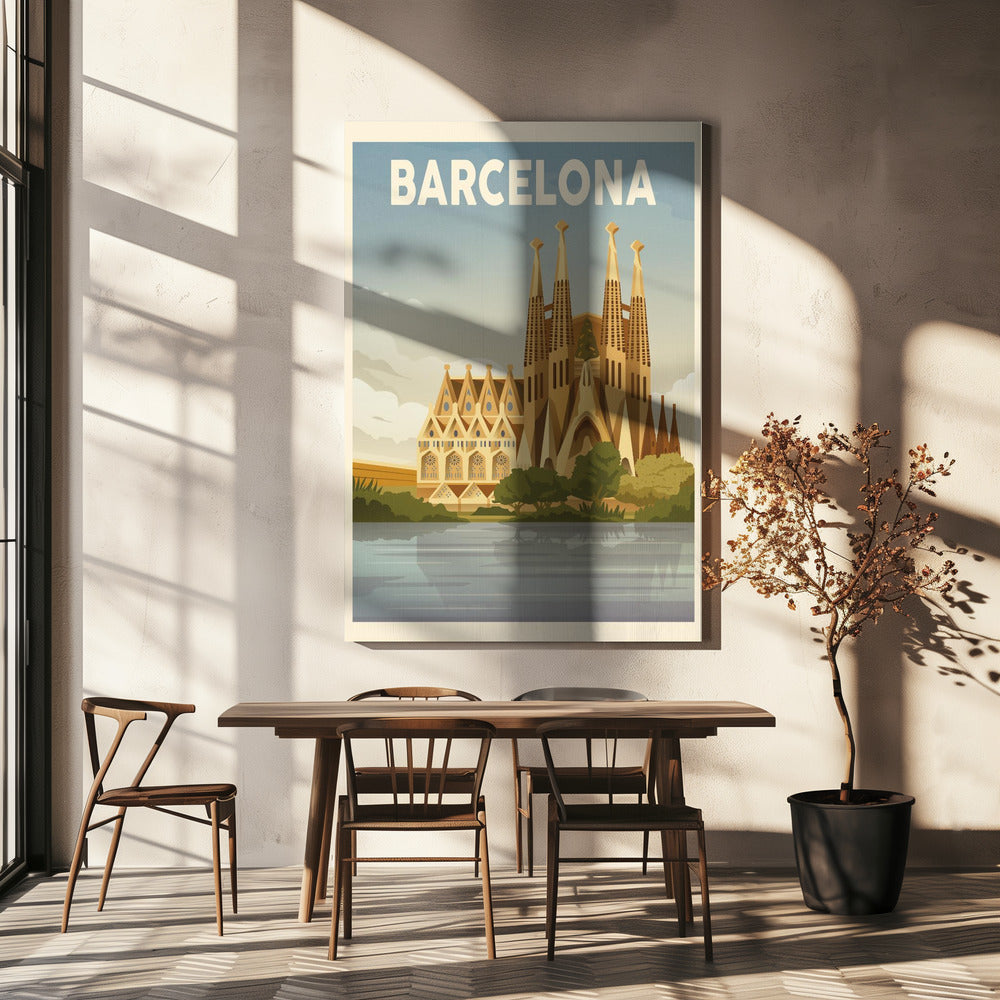 Barcelona Reisedruck | Leinwand-Bilder