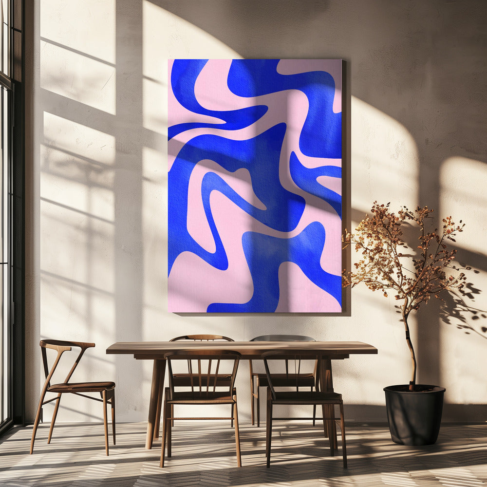 Abstrakti sininen aalto | Canvastaulut