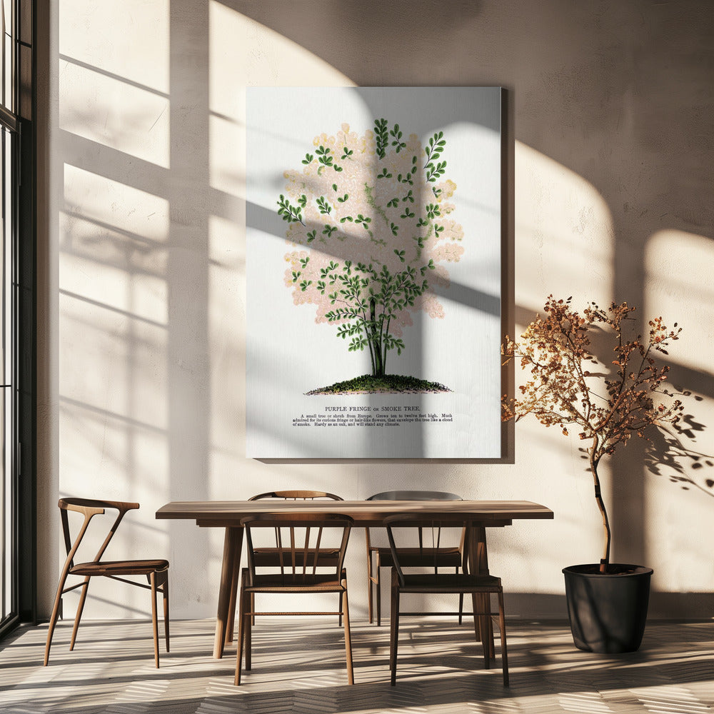 Litografi med lila fransar i träd | Canvas
