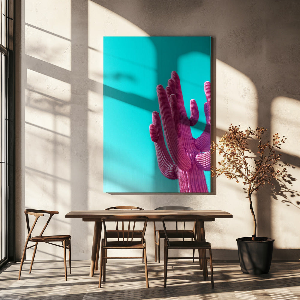 Magenta Pink Saguaro | Canvas