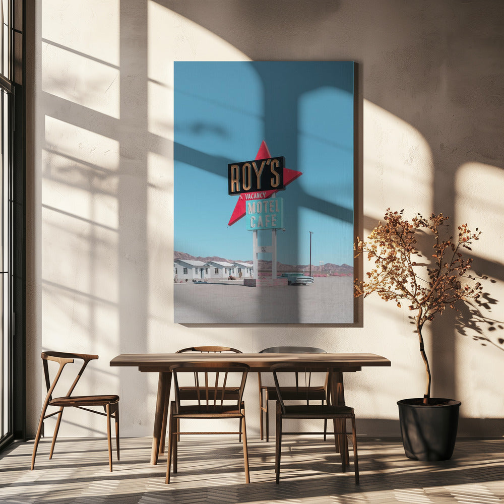 Roy's Motel Cafe Retro Sign | Canvas