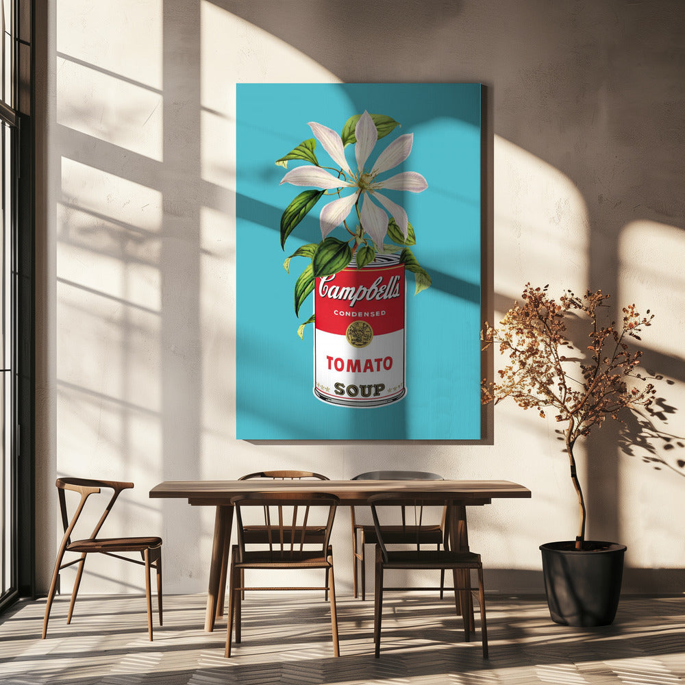 Campbells and Flowers | Canvas