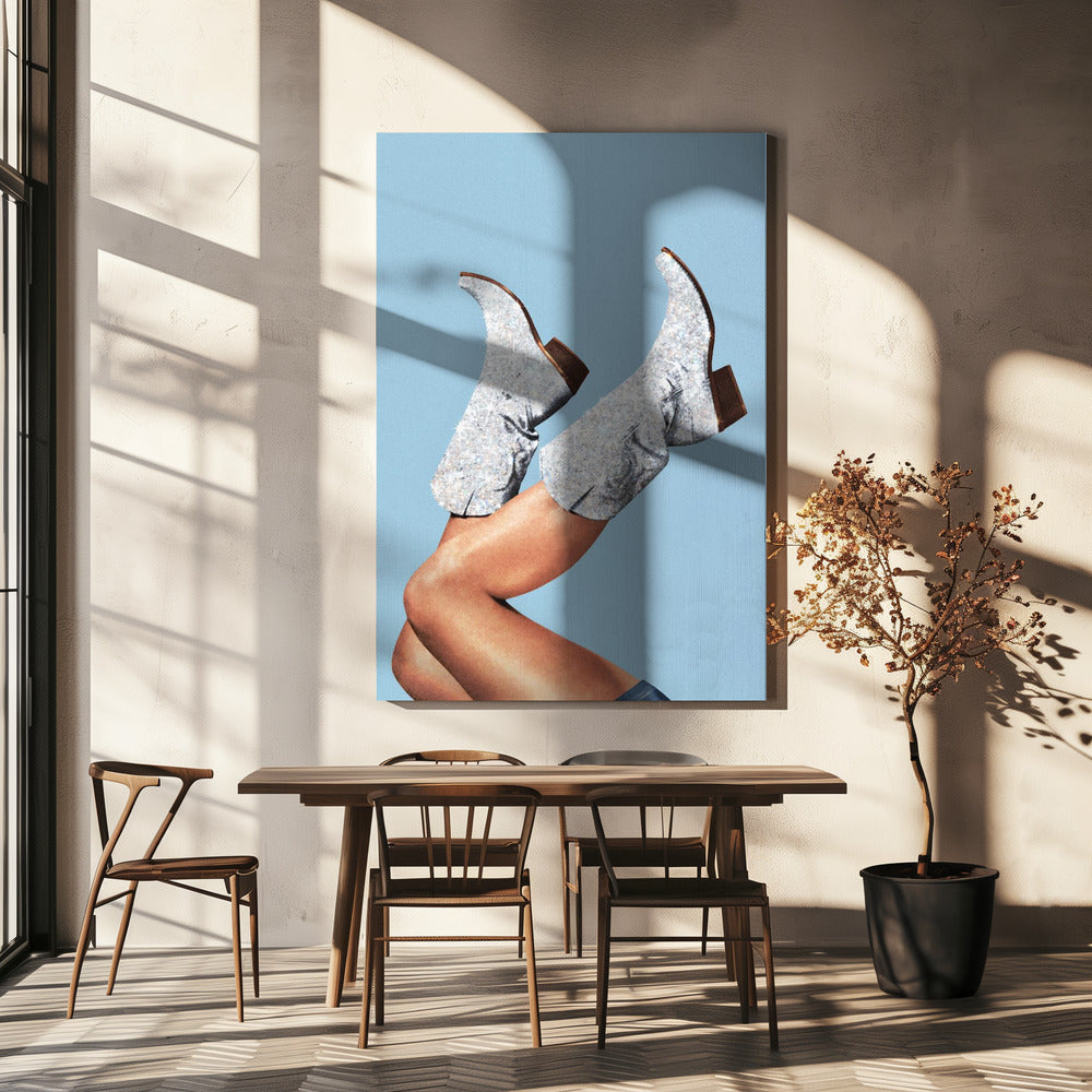 Te buty Glitter Blue II | Wydruki na łótnie