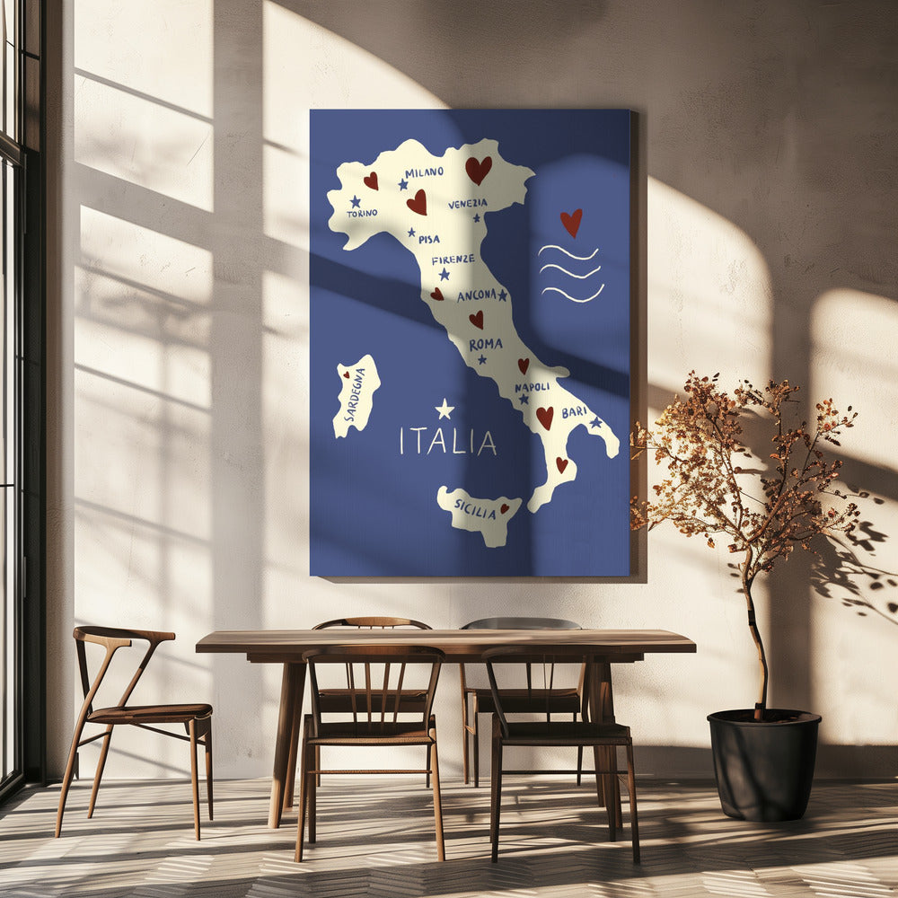 Italiy Map | Canvas