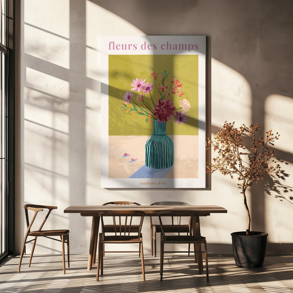 Fleur Des Champs - Green | Canvas