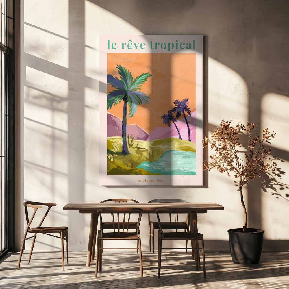 Le Rêve Tropical - Palmtrees | Canvas