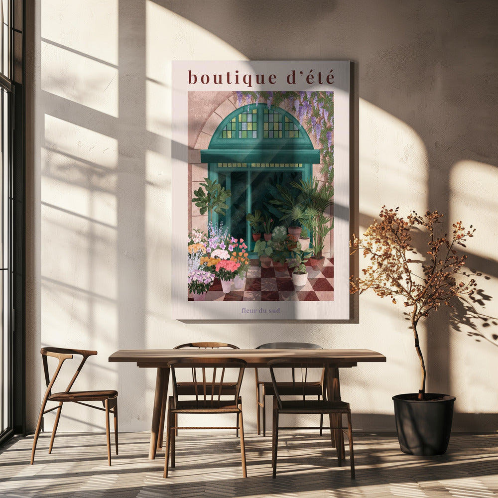 Französischer Blumenladen Poster - Kunstdruck | Leinwand-Bilder