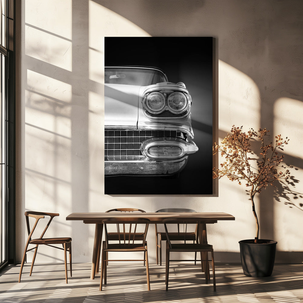 Amerykański klasyczny samochód Bonneville 1958 Cabrio | Wydruki na łótnie