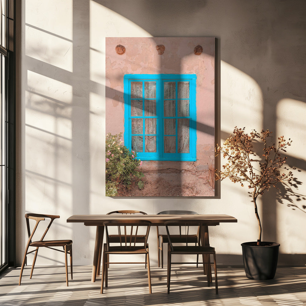 Okno Turkusowe - Taos, Nowy Meksyk | Wydruki na łótnie