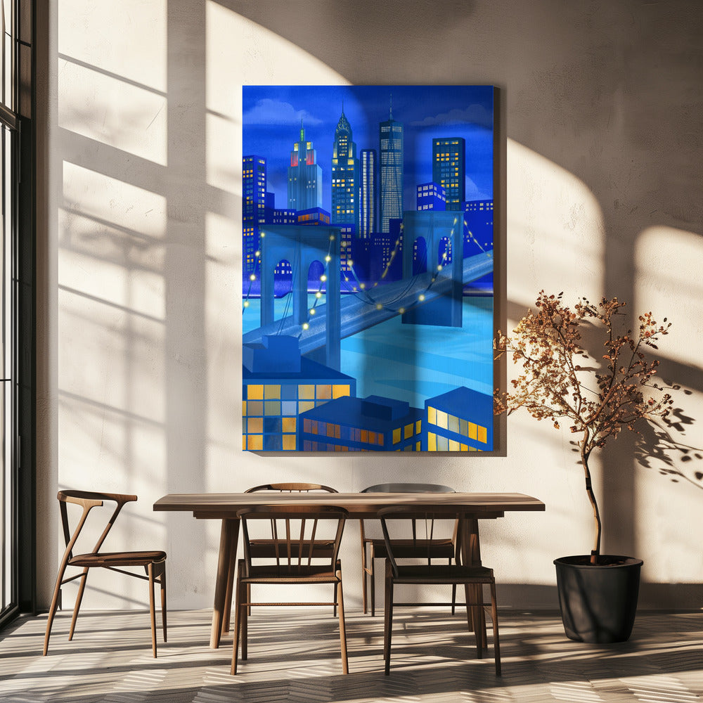 Nowy Jork nocą | Wydruki na łótnie