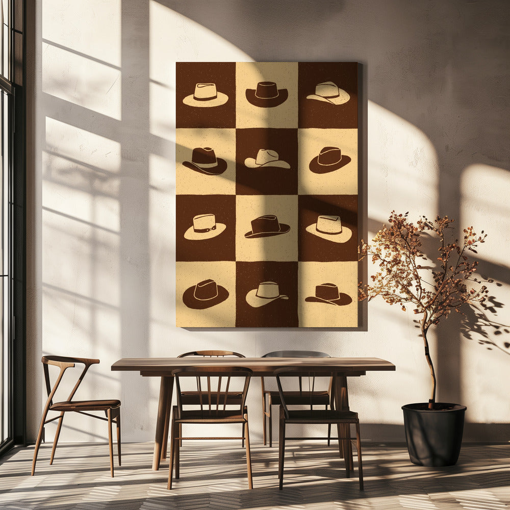 Cowboy Checkerboard | Canvas