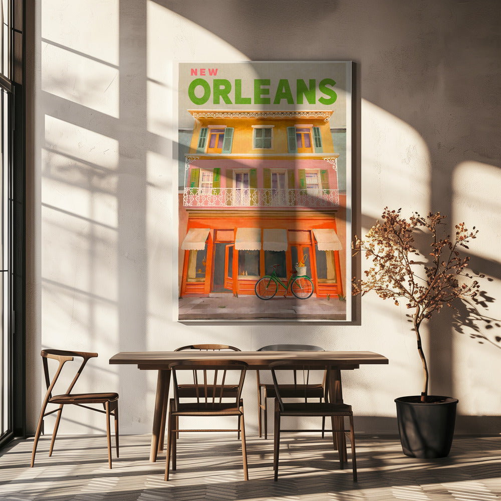 New Orleans Louisiana Vintage Travel Poster | Canvas