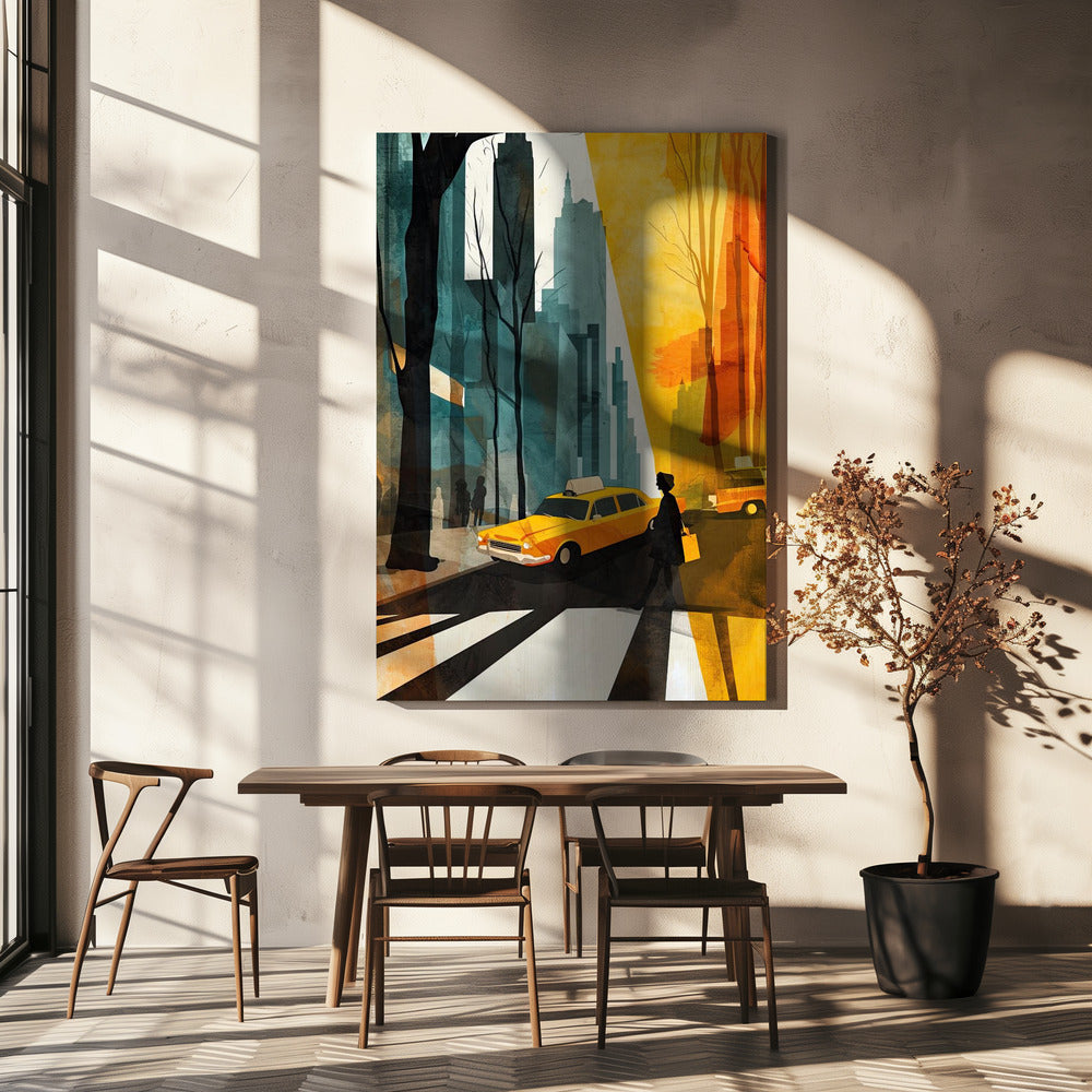 Nowojorski obraz cyfrowy akwarelowy (5) | Wydruki na łótnie