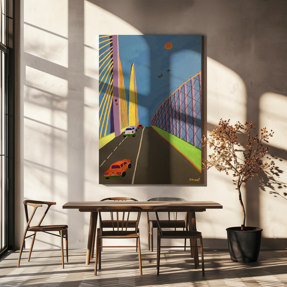 Driving Over the Sunshine Skyway Bridge | Canvas