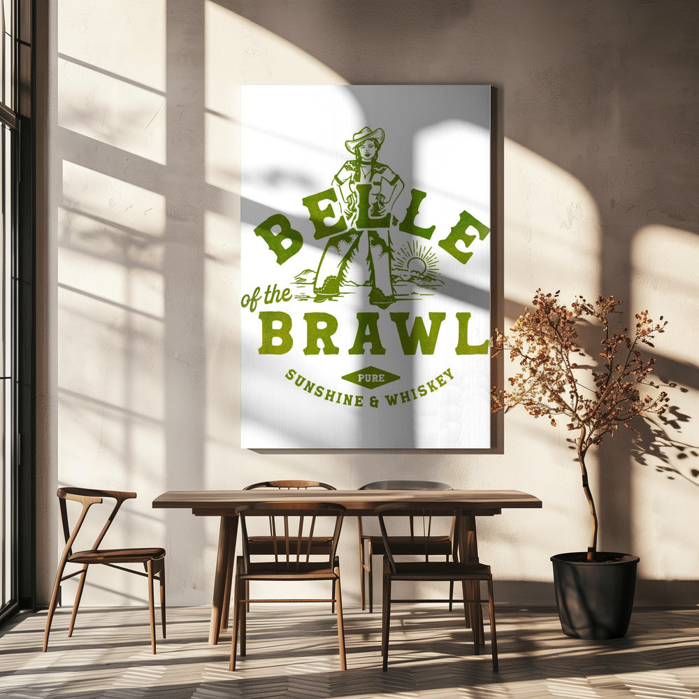 Belle Of The Brawl Cowgirl Wall Art | Canvas