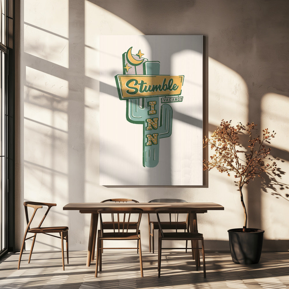 Stumble Inn Southwestern Roadside Motel Art | Canvas