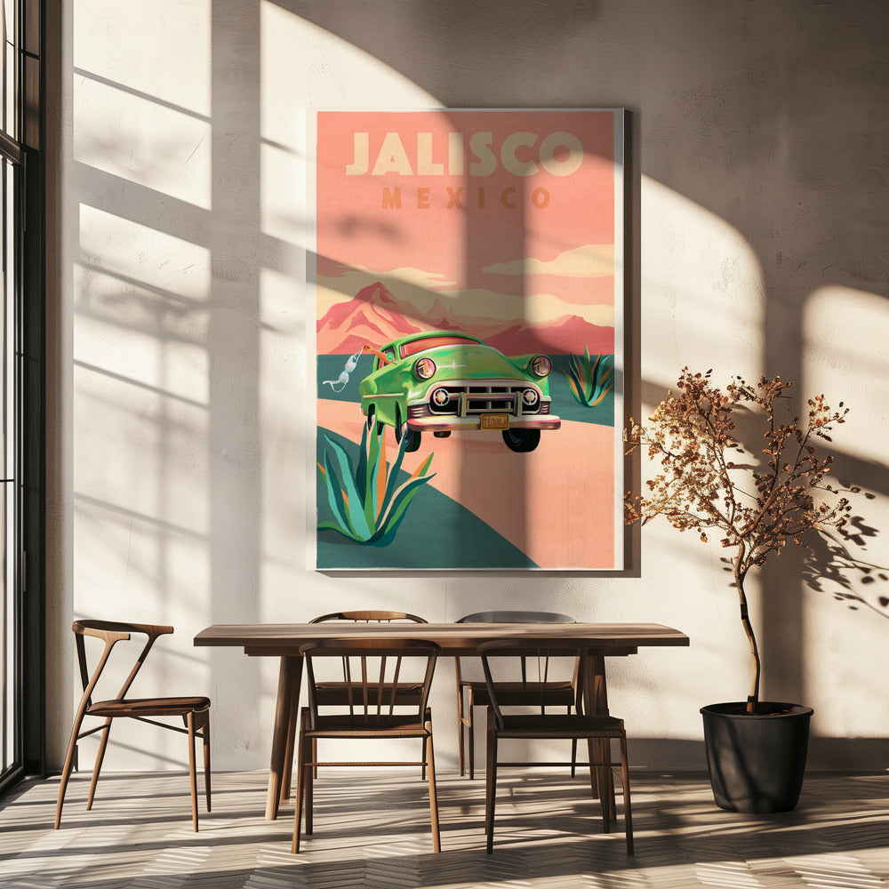 Jalisco Mexico Vintage Travel Poster | Canvas