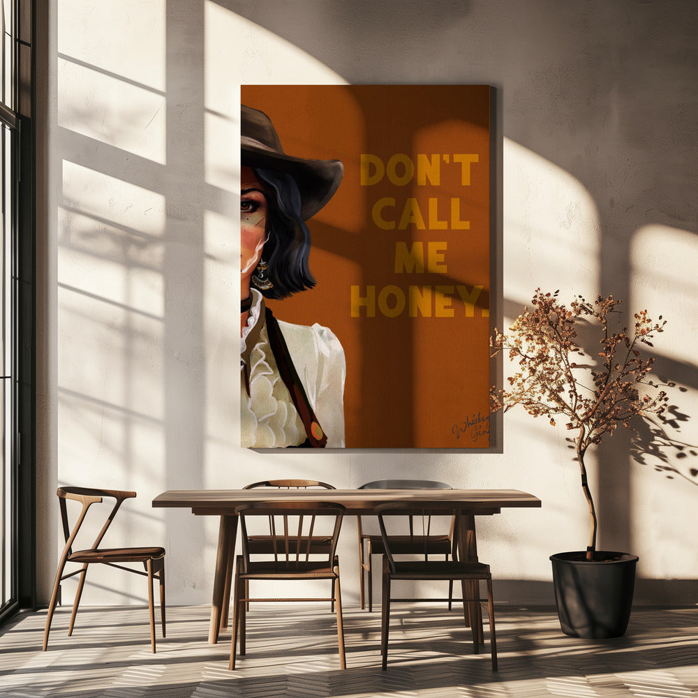 Don't Call Me Honey Badass Western Cowgirl Art | Canvas