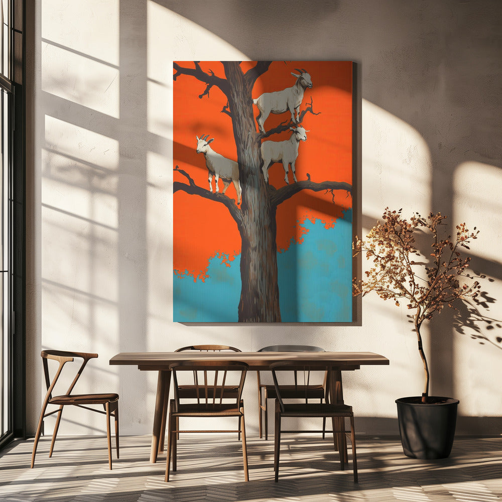 Goats In a Tree | Canvas