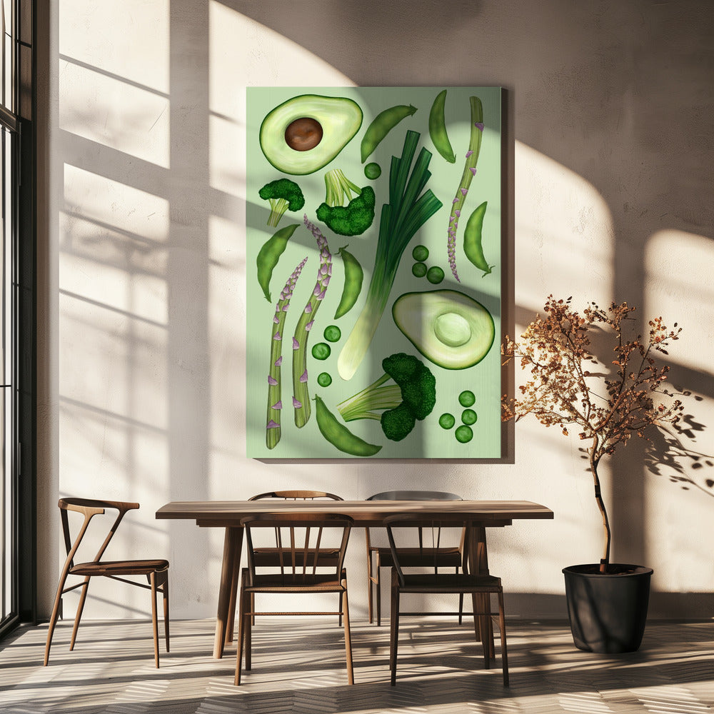 Grünes Gemüse | Leinwand