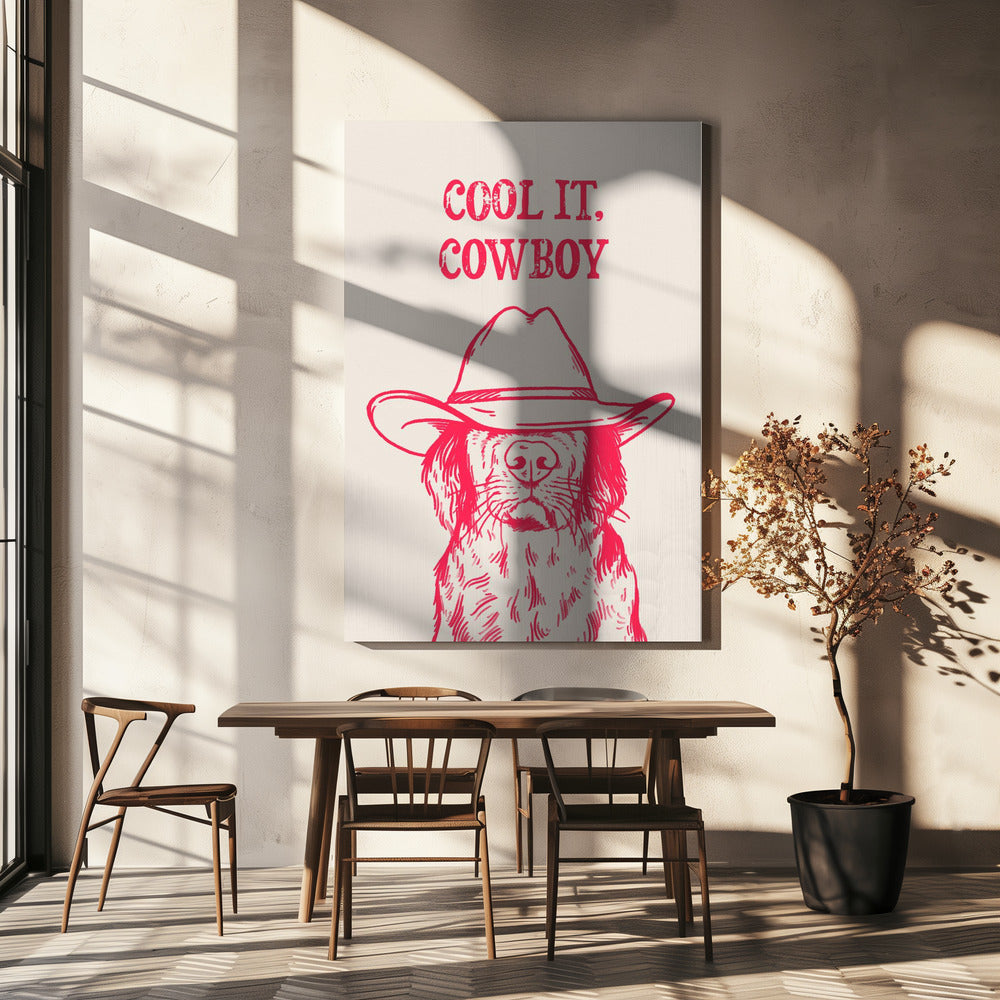 Cool it Cowboy Pink | Canvas