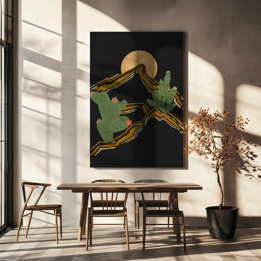 Rocky Mountain and Cactus | Canvas