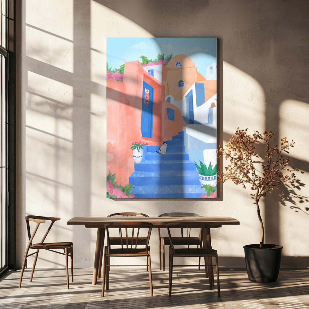 Santorini Street | Canvas