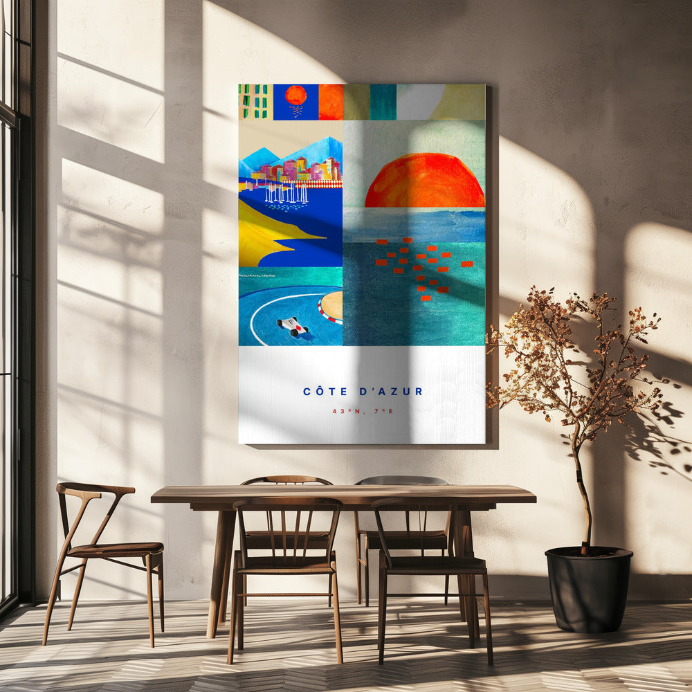 MODERN RIVIERA: COLOURFUL CÔTE D'AZUR POSTER | Canvas