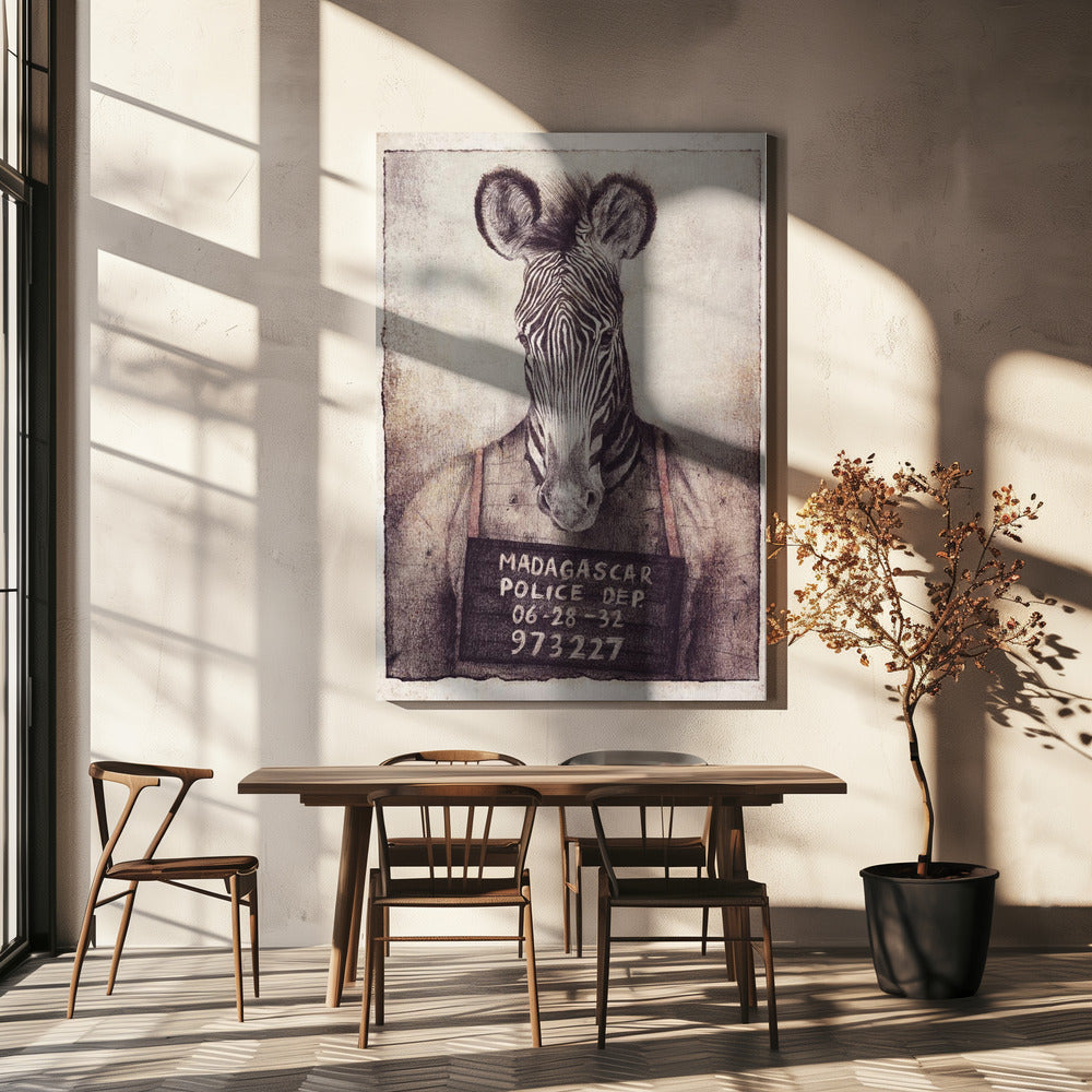 Zebra Mugshot Mystery | Canvas