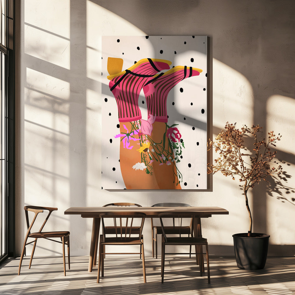 Floral Step Delight | Leinwand