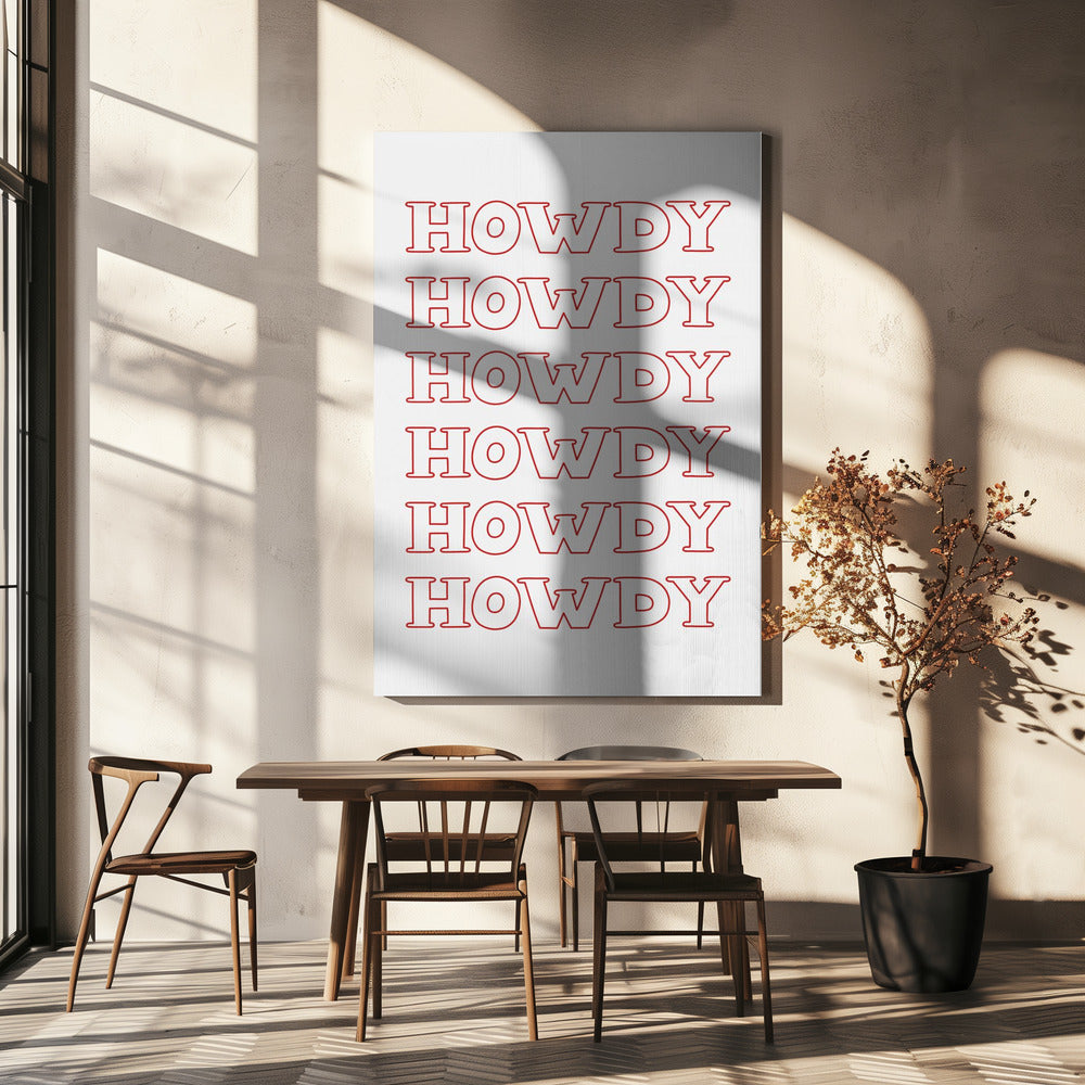 Red Howdy | Canvas