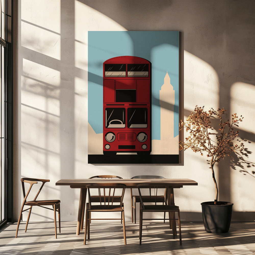 Londoner Bus | Leinwand
