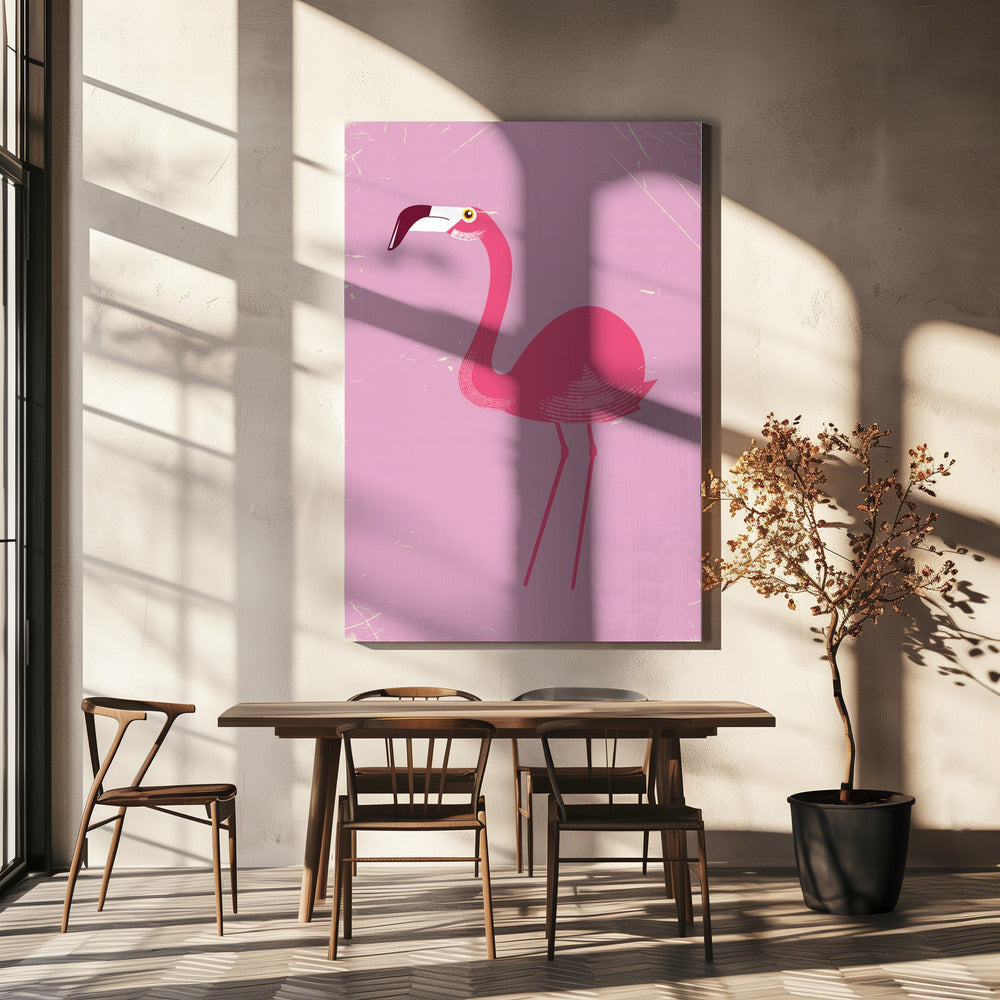 Flamingovogel | Leinwand