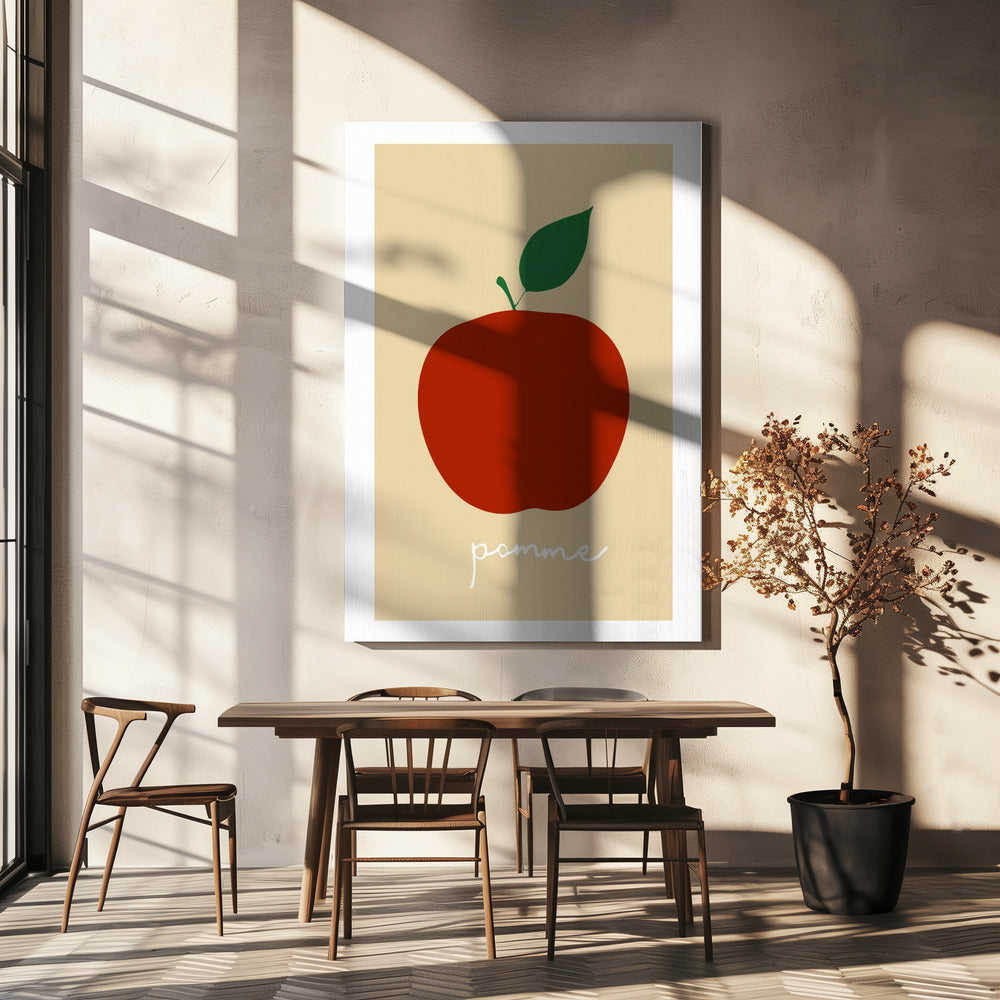 La Pomme (Leuchtend Rot) | Leinwand