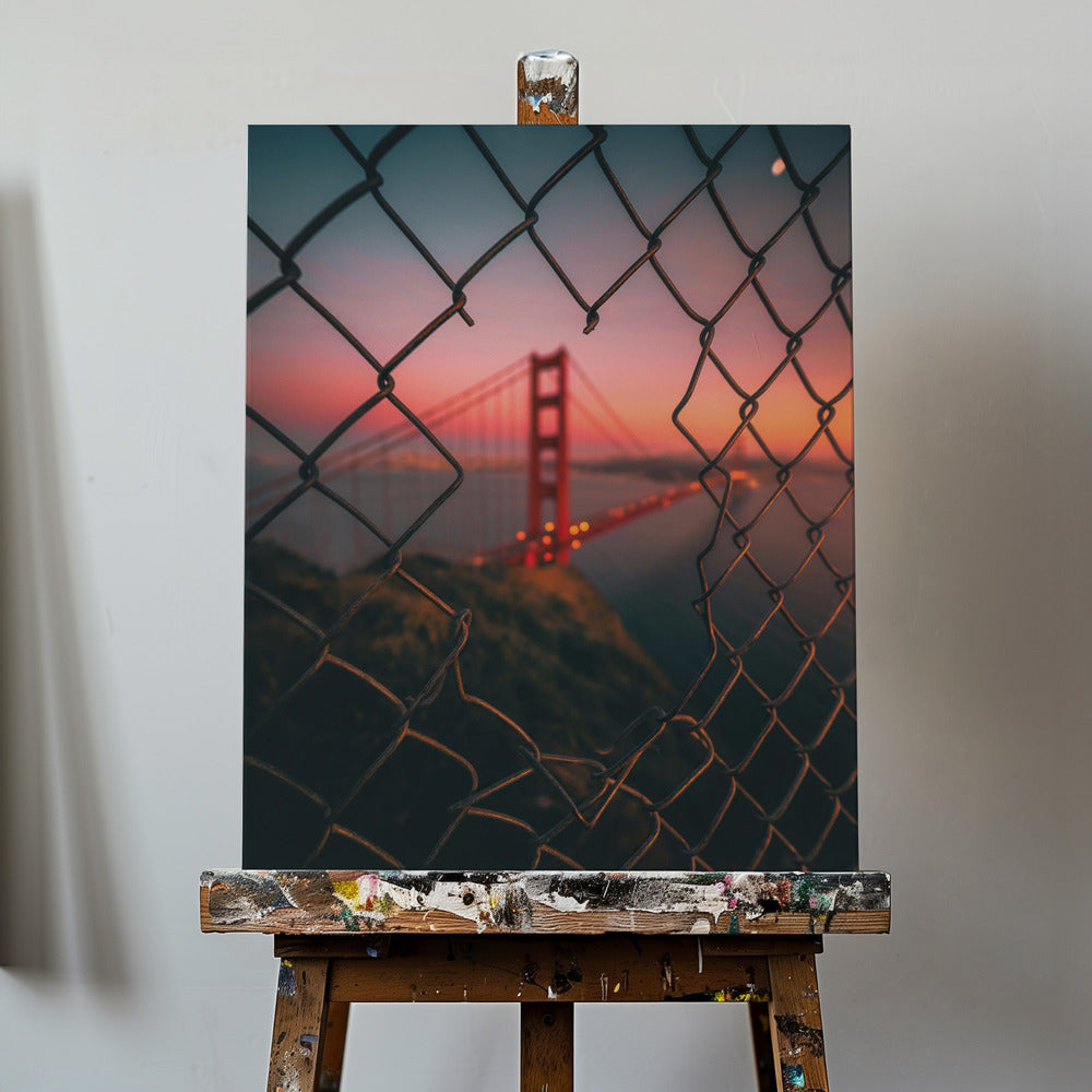 Golden Gate w klatce | Wydruki na łótnie
